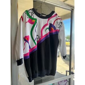 Vintage 1980's Capistrano multi-color top size 16/18